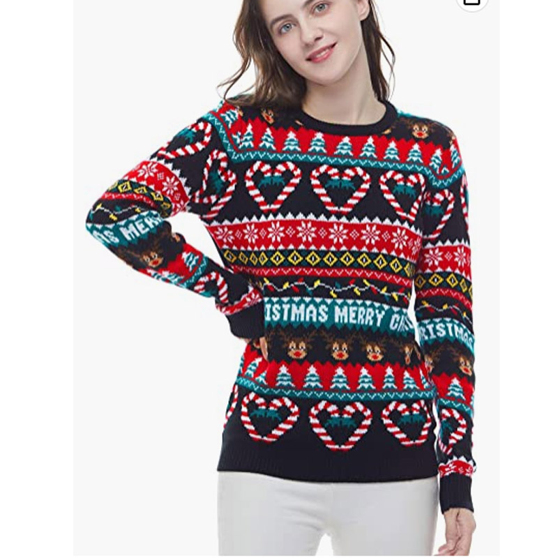 Jacquard Knitted Christmas Women's Sweater